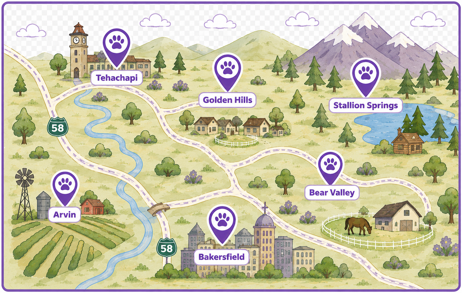 Poop Happens Service Area Map
